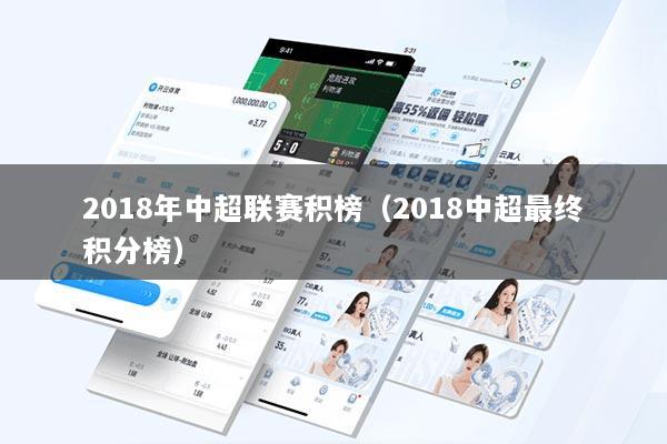 2018年中超联赛积榜（2018中超最终积分榜）